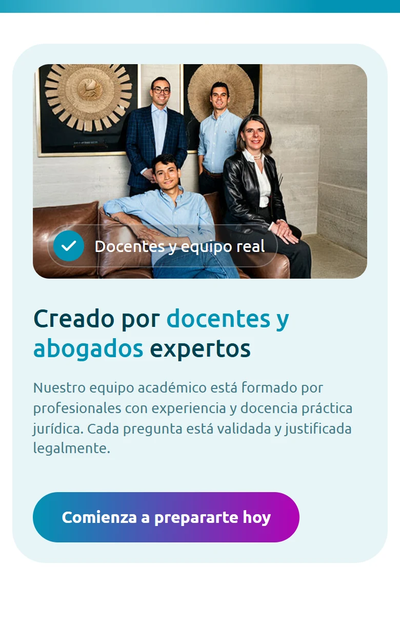 ApruebaLaw, móvil: Equipo y contexto académico con llamada al registro.