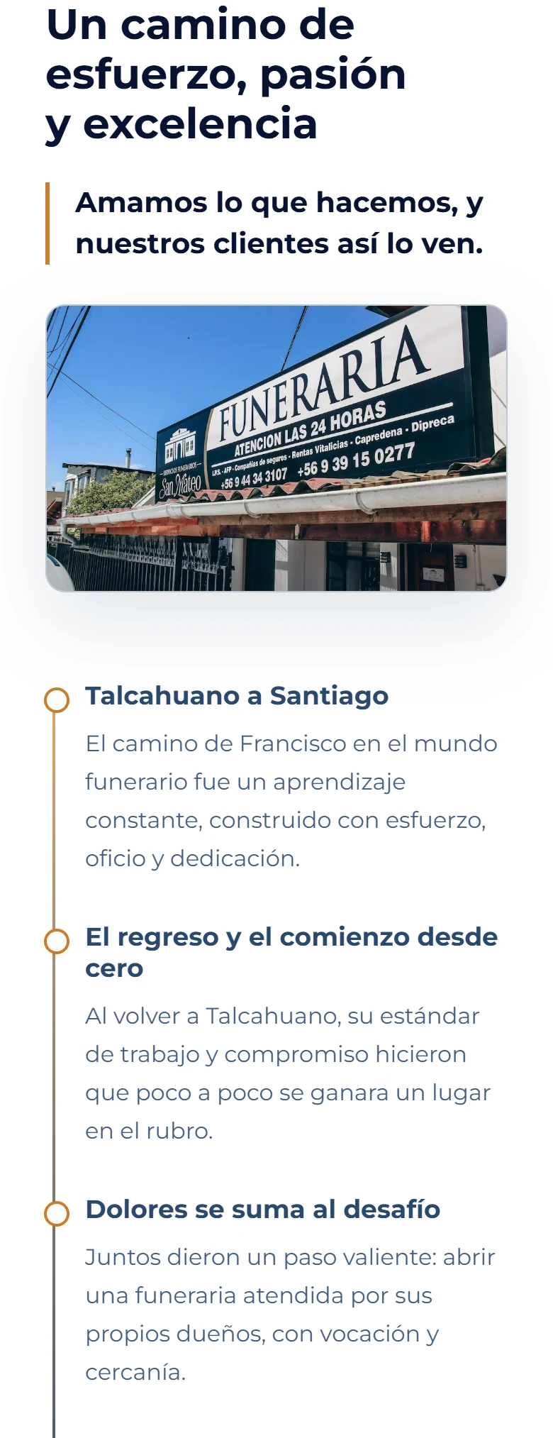 Funeraria San Mateo: Nosotros — página completa, vista móvil, fragmento 5.
