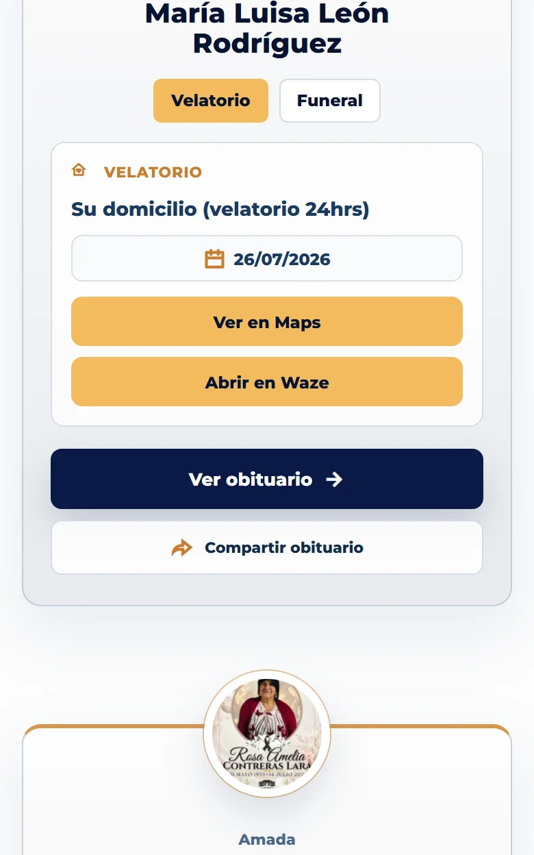 Funeraria San Mateo: Obituarios — listado completo, vista móvil, fragmento 10.