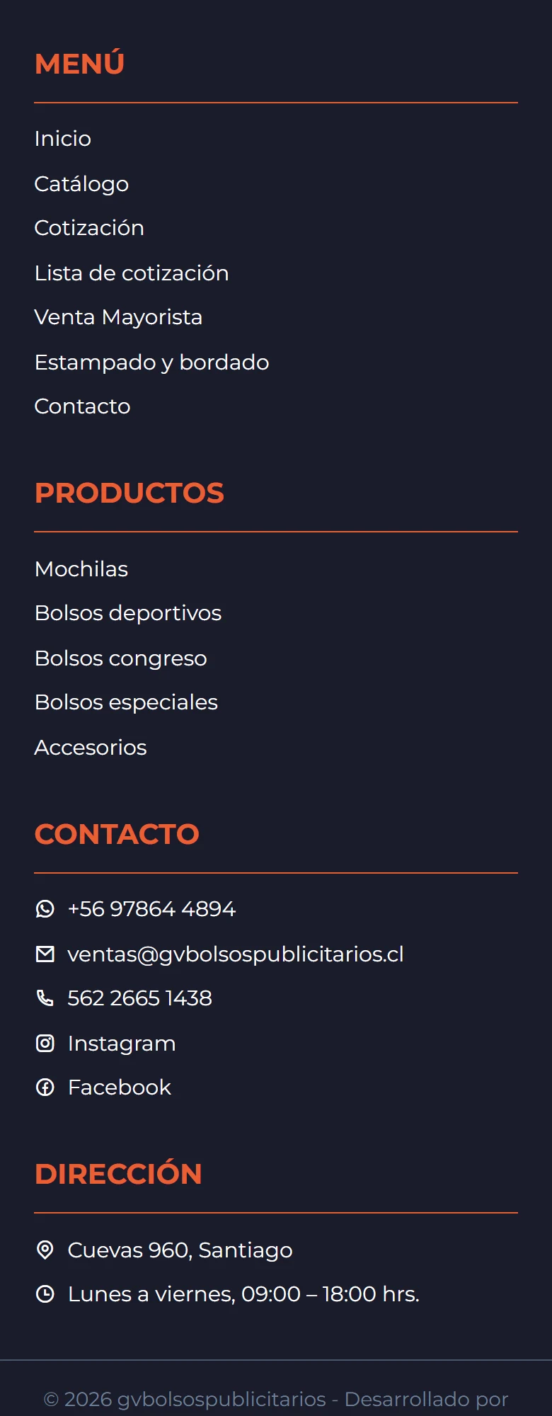 GV Bolsos Publicitarios: catálogo — primera página completa, móvil, tramo 5 de 6.