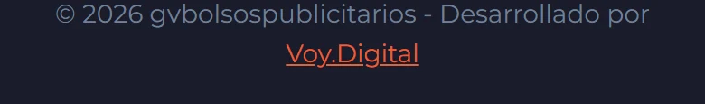 GV Bolsos Publicitarios: contacto — página completa, móvil, tramo 5 de 5.