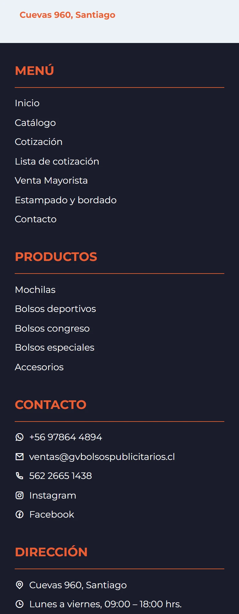 GV Bolsos Publicitarios: estampado y bordado — página completa, móvil, tramo 5 de 6.