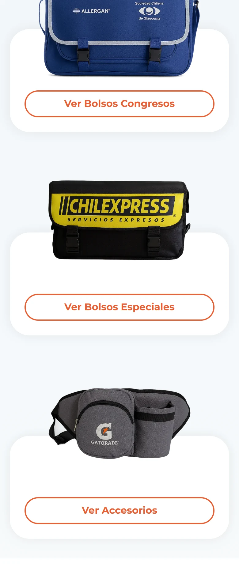 GV Bolsos Publicitarios: inicio — página completa, móvil, tramo 4 de 9.