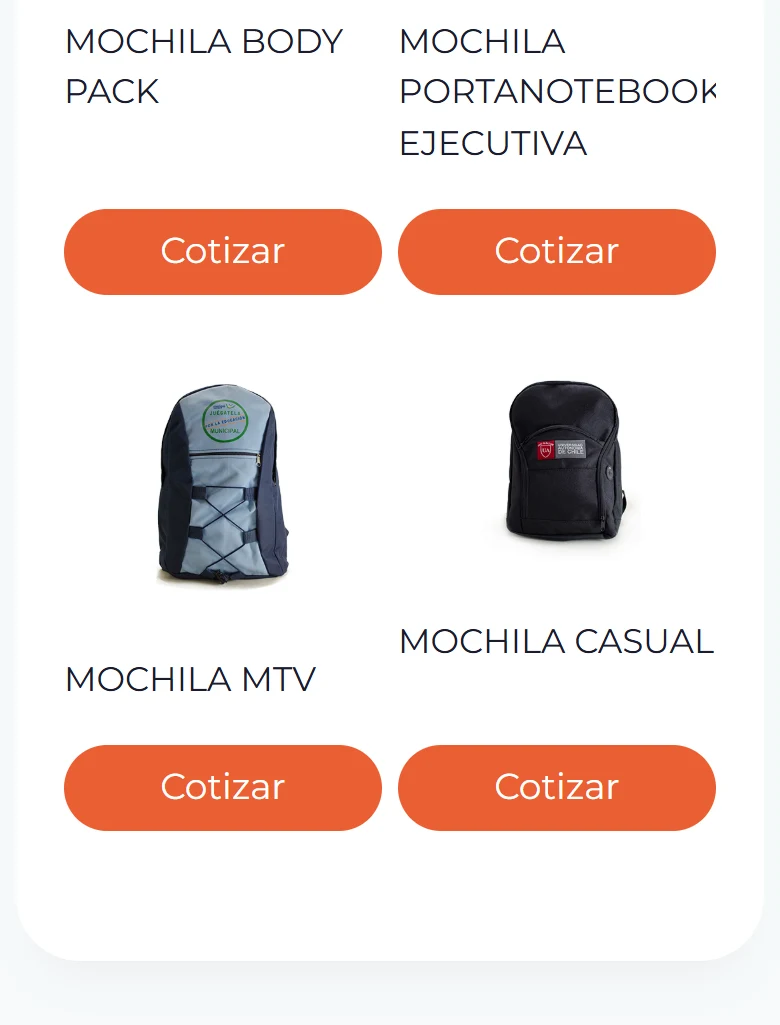 GV Bolsos Publicitarios: mochila tub — ficha de producto completa, móvil, tramo 3 de 5.