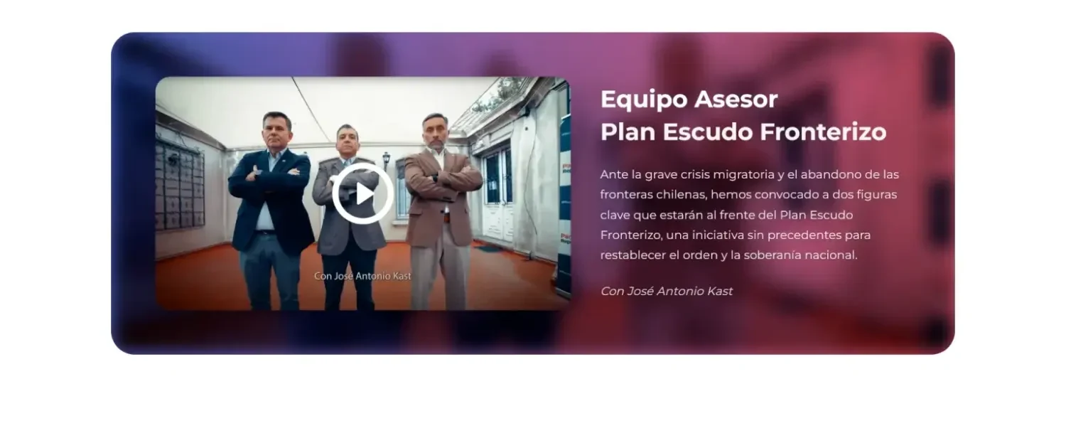 Captura del sitio web de Kast Presidente