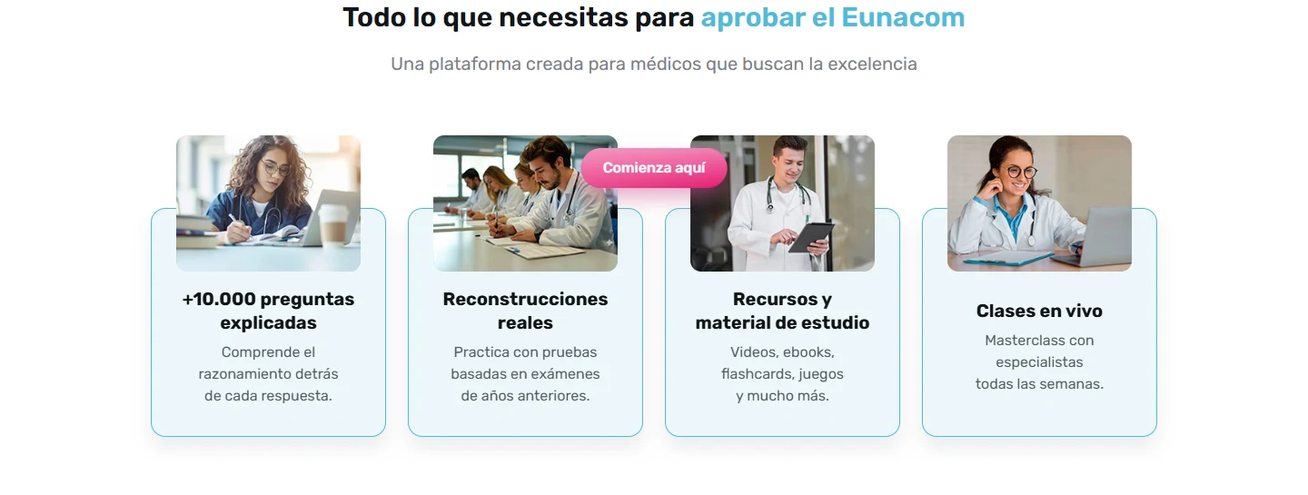 Captura del sitio web de Mi EUNACOM