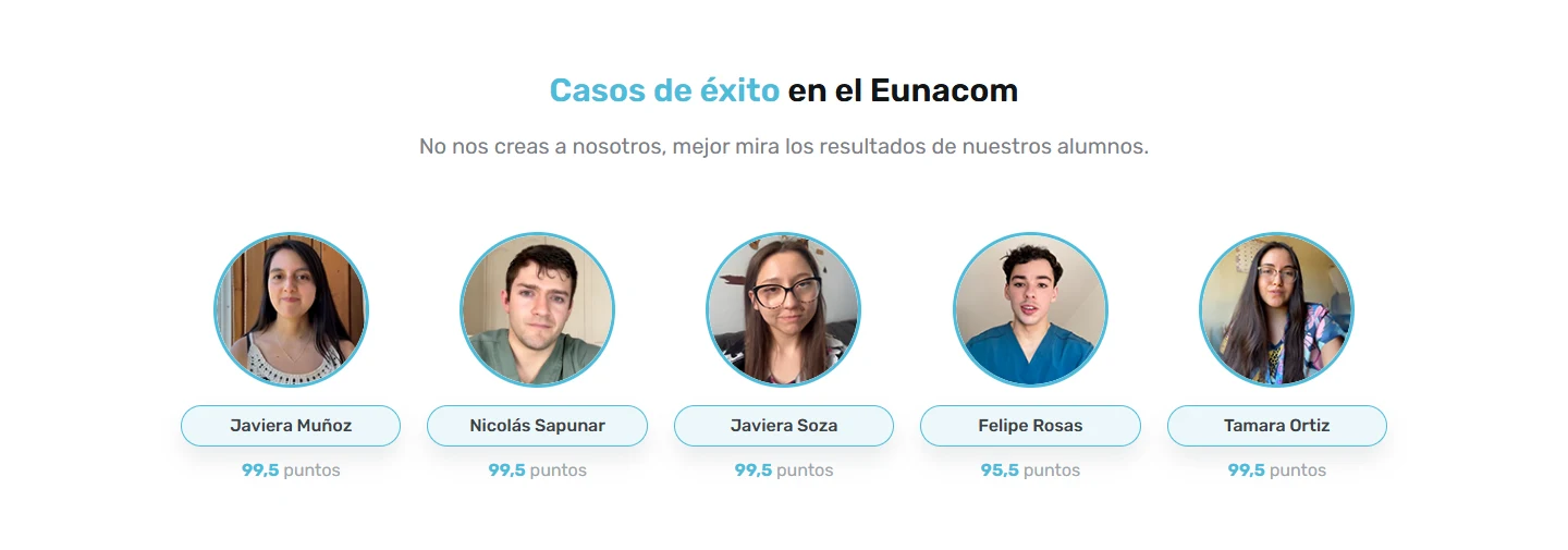 Captura del sitio web de Mi EUNACOM