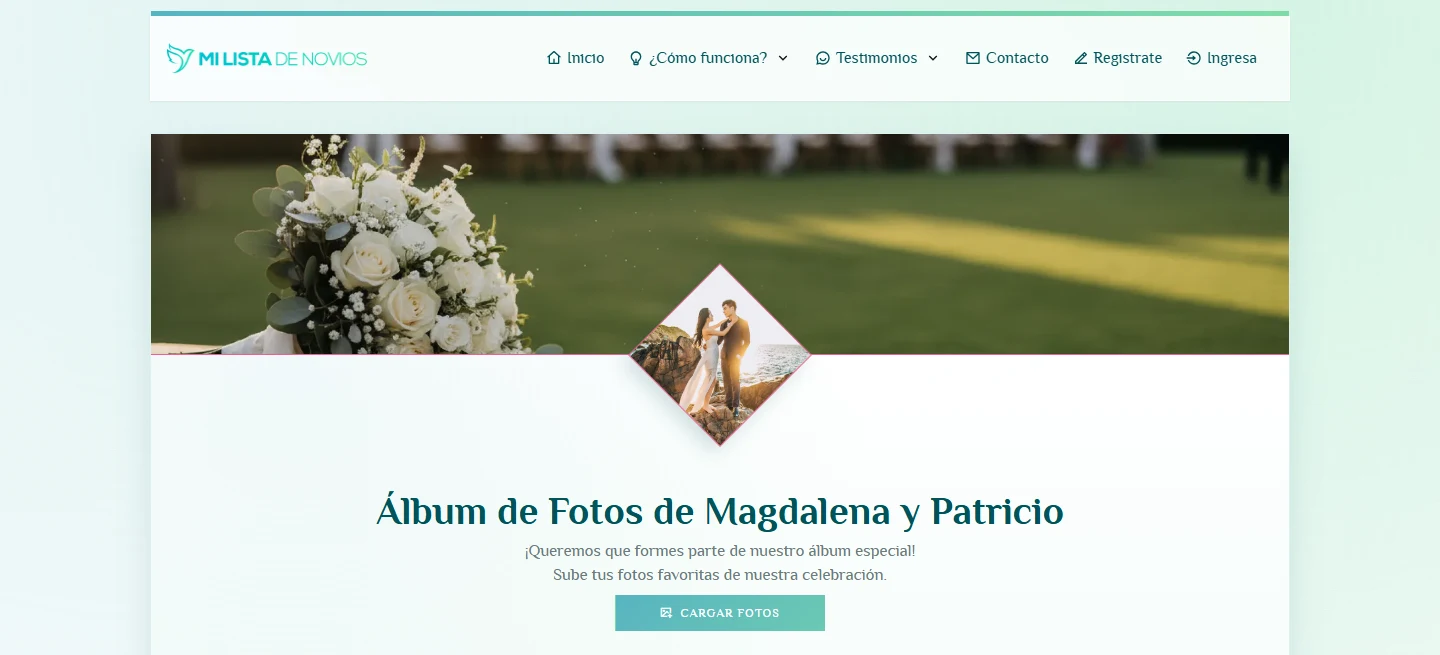Administrar fotos y compartir una vista pública: Álbum público de fotos, escritorio, fragmento 3.