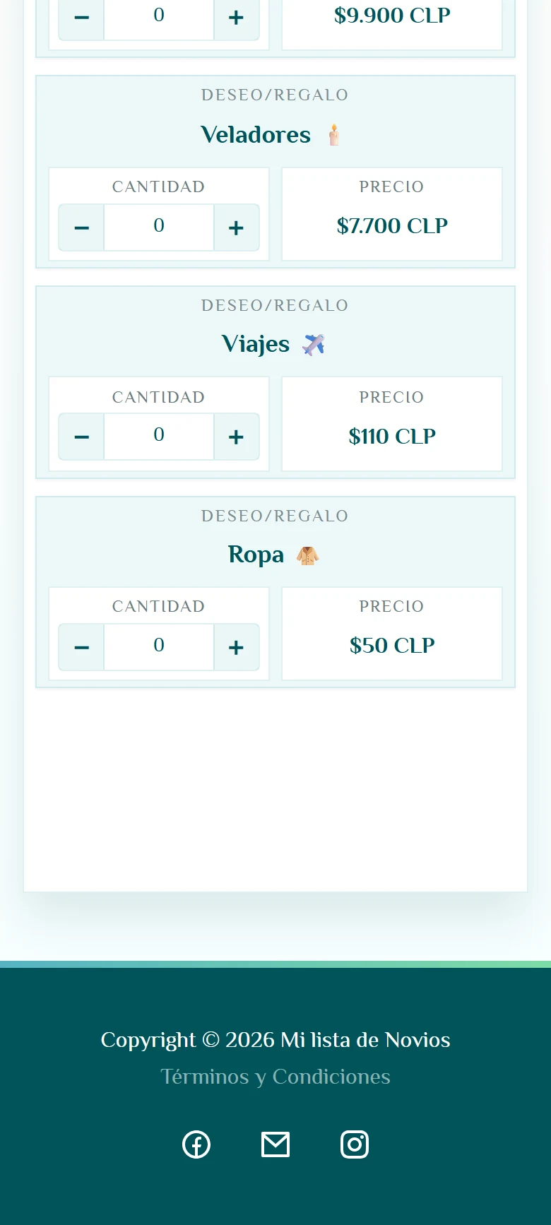 La perspectiva de quien viene a regalar: Lista pública, vista móvil, fragmento 2.