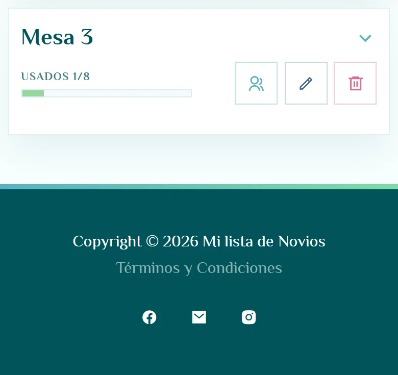 Pasar de una lista de invitados a un plano: Organizador de mesas, vista móvil, fragmento 2.