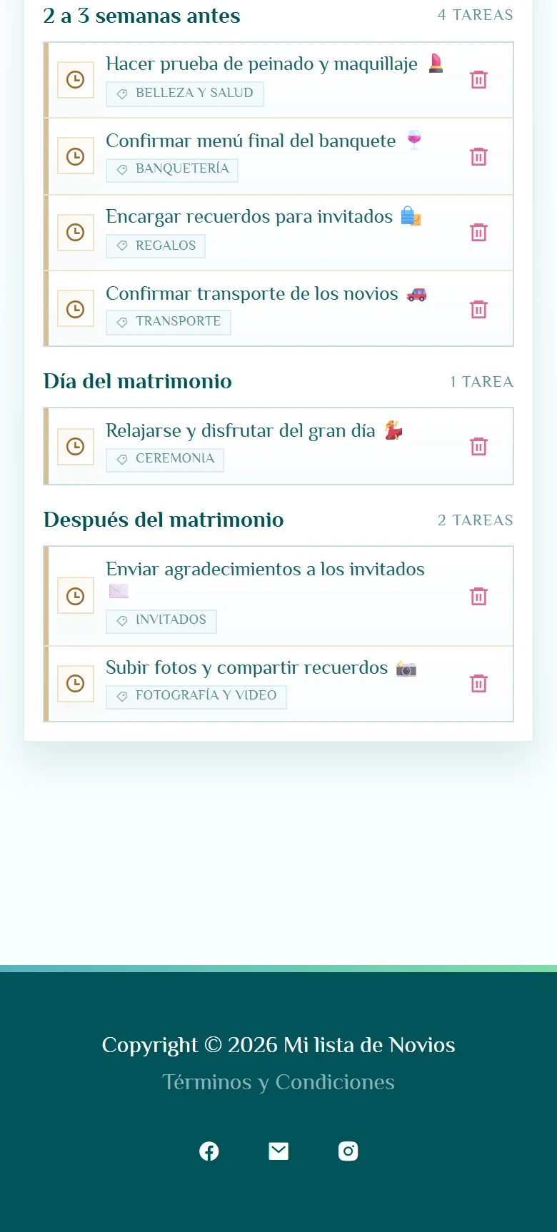 Convertir preparativos en próximos pasos: Lista de tareas, vista móvil, fragmento 3.