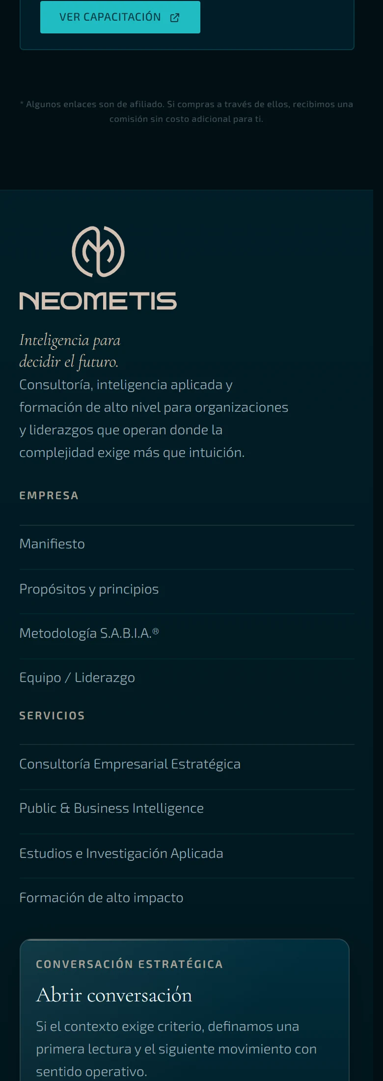 Neometis: Academia — página completa, vista móvil, fragmento 6.