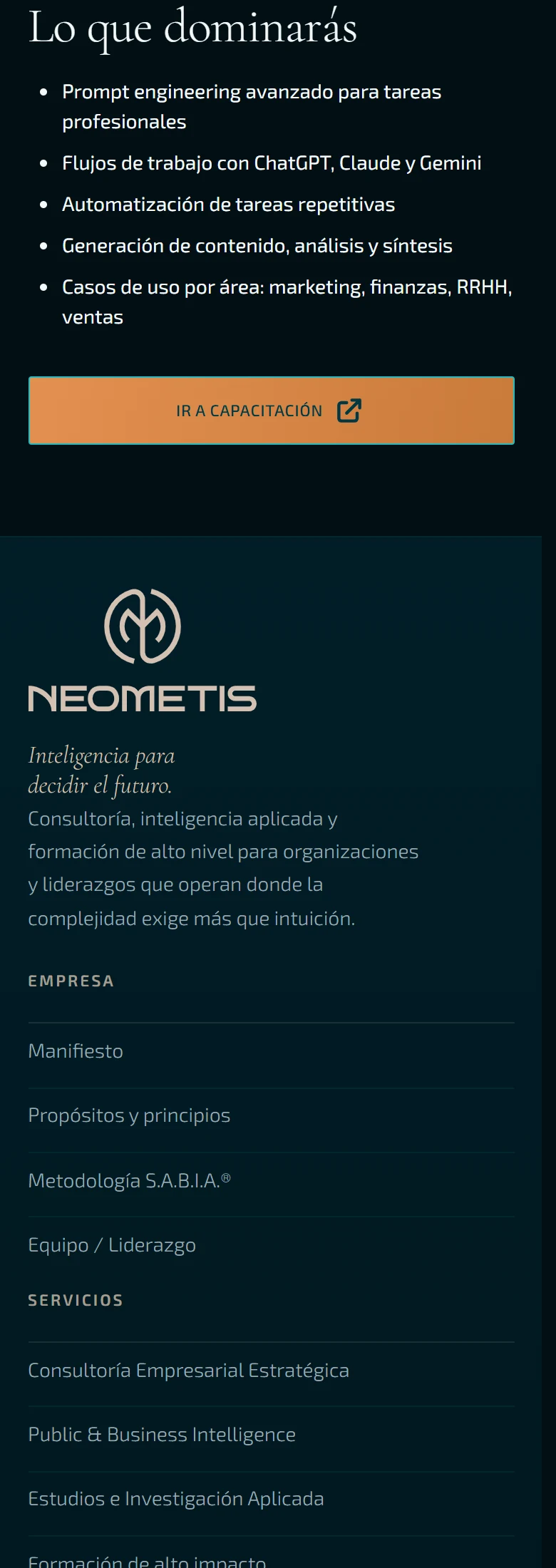 Neometis: Ficha de capacitación — página completa, vista móvil, fragmento 2.