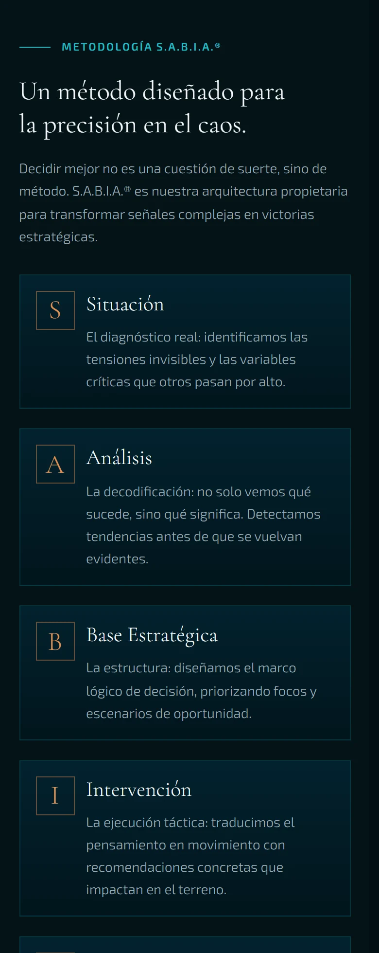 Neometis: Empresa — página completa, vista móvil, fragmento 4.