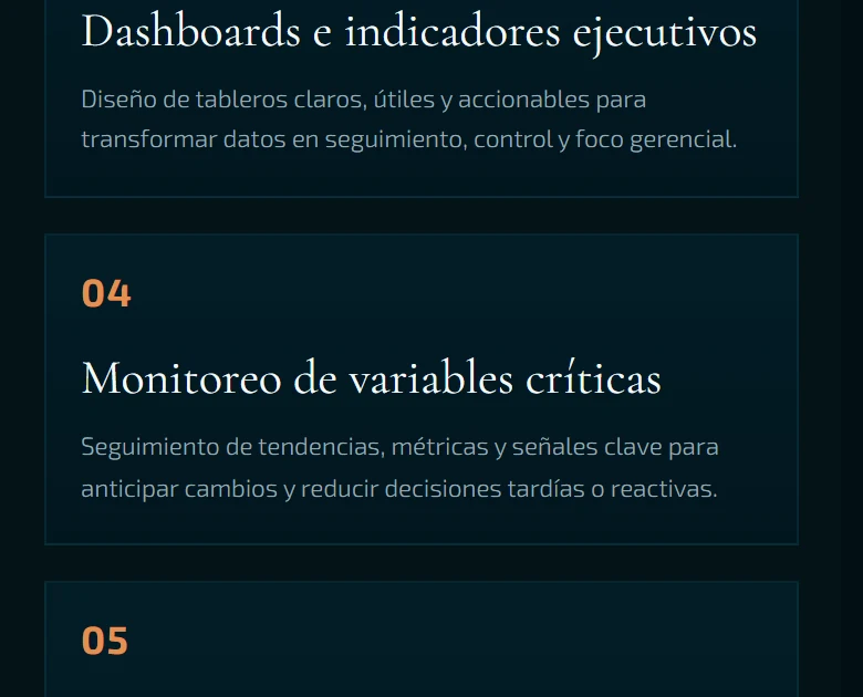 Neometis: Public & Business Intelligence — página completa, vista móvil, fragmento 3.