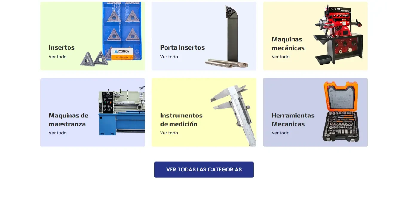 Captura del sitio web de Ochoa Herramientas