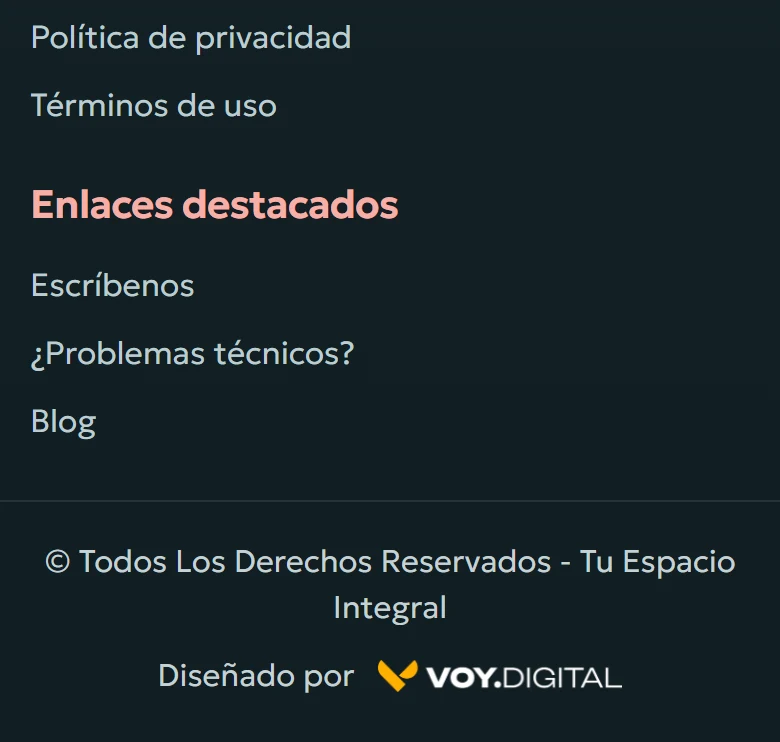 Tu Espacio Integral: Blog completo: primera página, vista móvil, fragmento 8.
