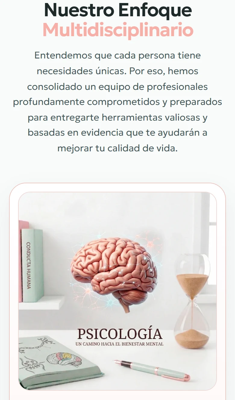 Tu Espacio Integral: Inicio completo, vista móvil, fragmento 4.