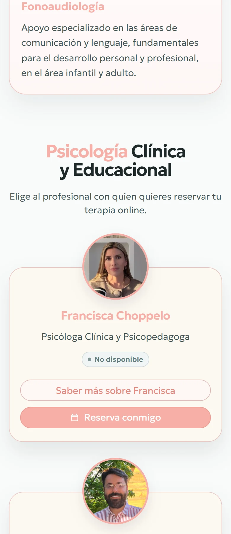 Tu Espacio Integral: Inicio completo, vista móvil, fragmento 6.