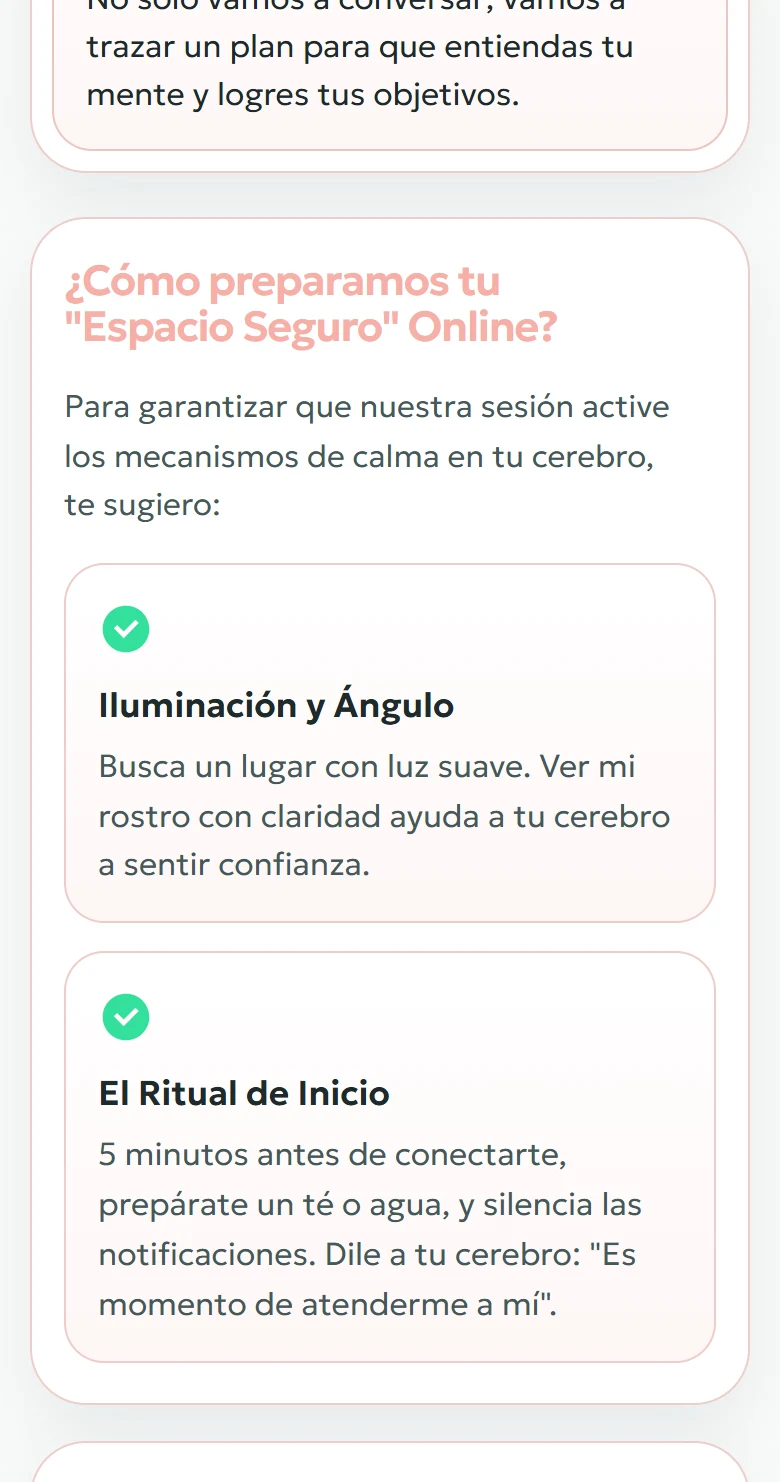 Tu Espacio Integral: Inicio completo, vista móvil, fragmento 12.