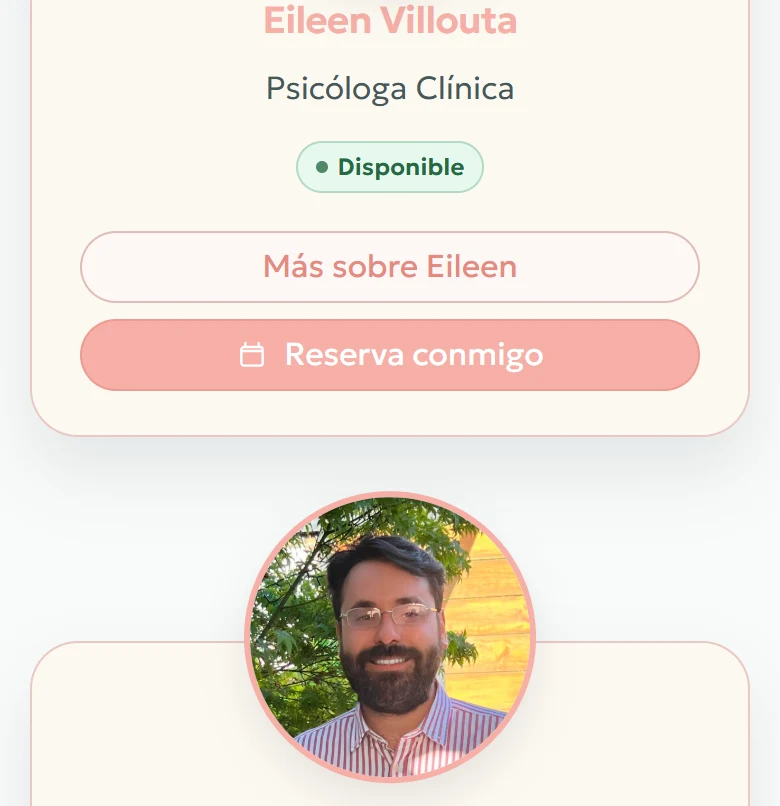 Tu Espacio Integral: Directorio de profesionales completo, vista móvil, fragmento 4.