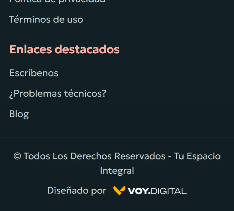 Tu Espacio Integral: Directorio de profesionales completo, vista móvil, fragmento 6.